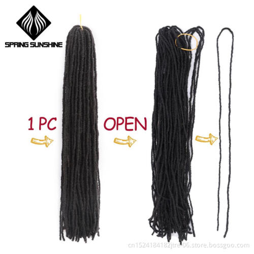 artificial ghana micro sister locs extension synthetic crochet braids, sister hair 2x sister dread faux locs in packs